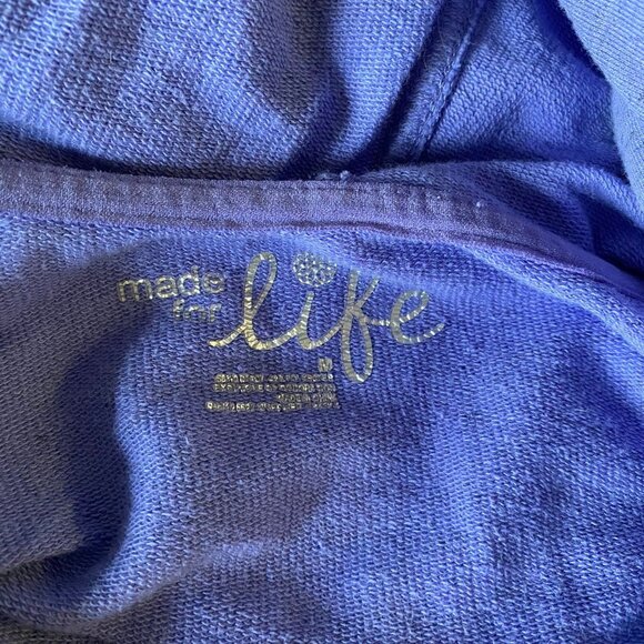 Made For Life Women’s Athletic Jacket Size Medium Workout Exercise Purple Hooded - Picture 6 of 7